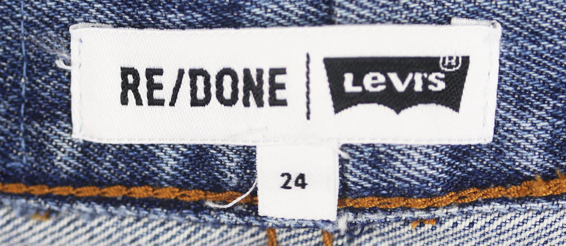 RE/DONE DISTRESSED HIGH WAISTED DENIM SHORTS W24 UK 6 - Image 7
