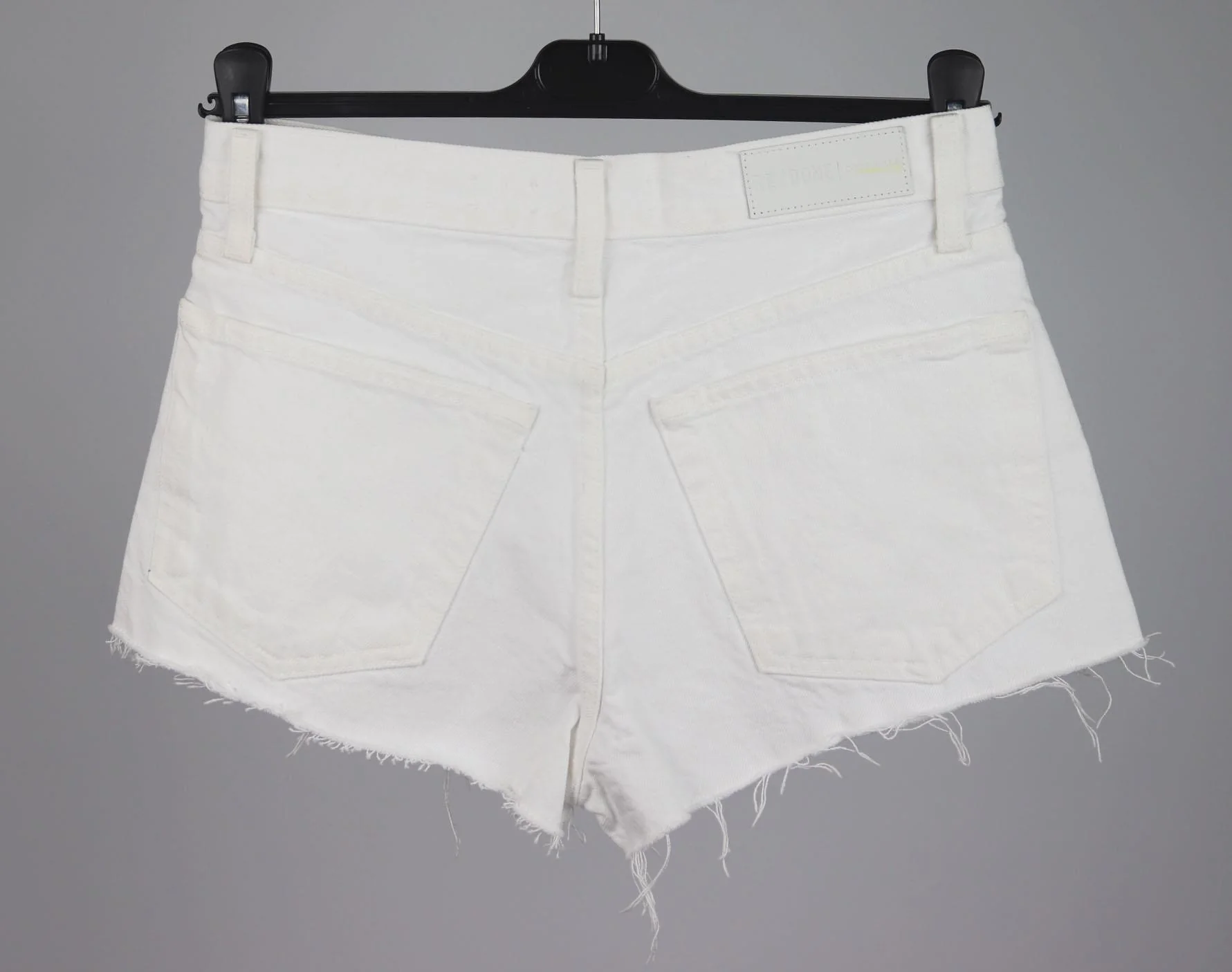RE/DONE DISTRESSED HIGH WAISTED DENIM SHORTS W26 UK 8 - Image 3