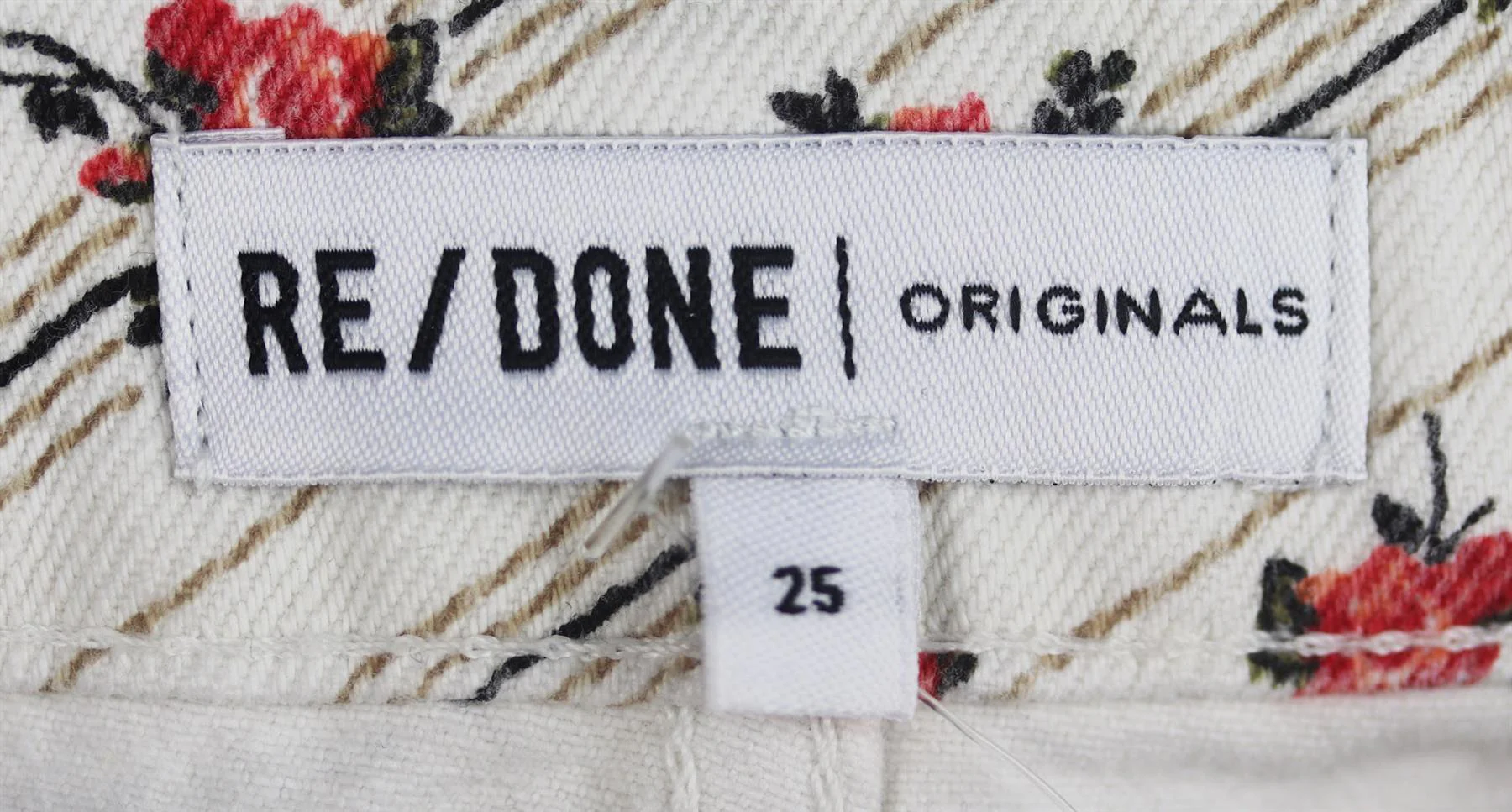 RE/DONE FLORAL PRINTED DENIM MINI SKIRT W25 UK 6/8 - Image 5