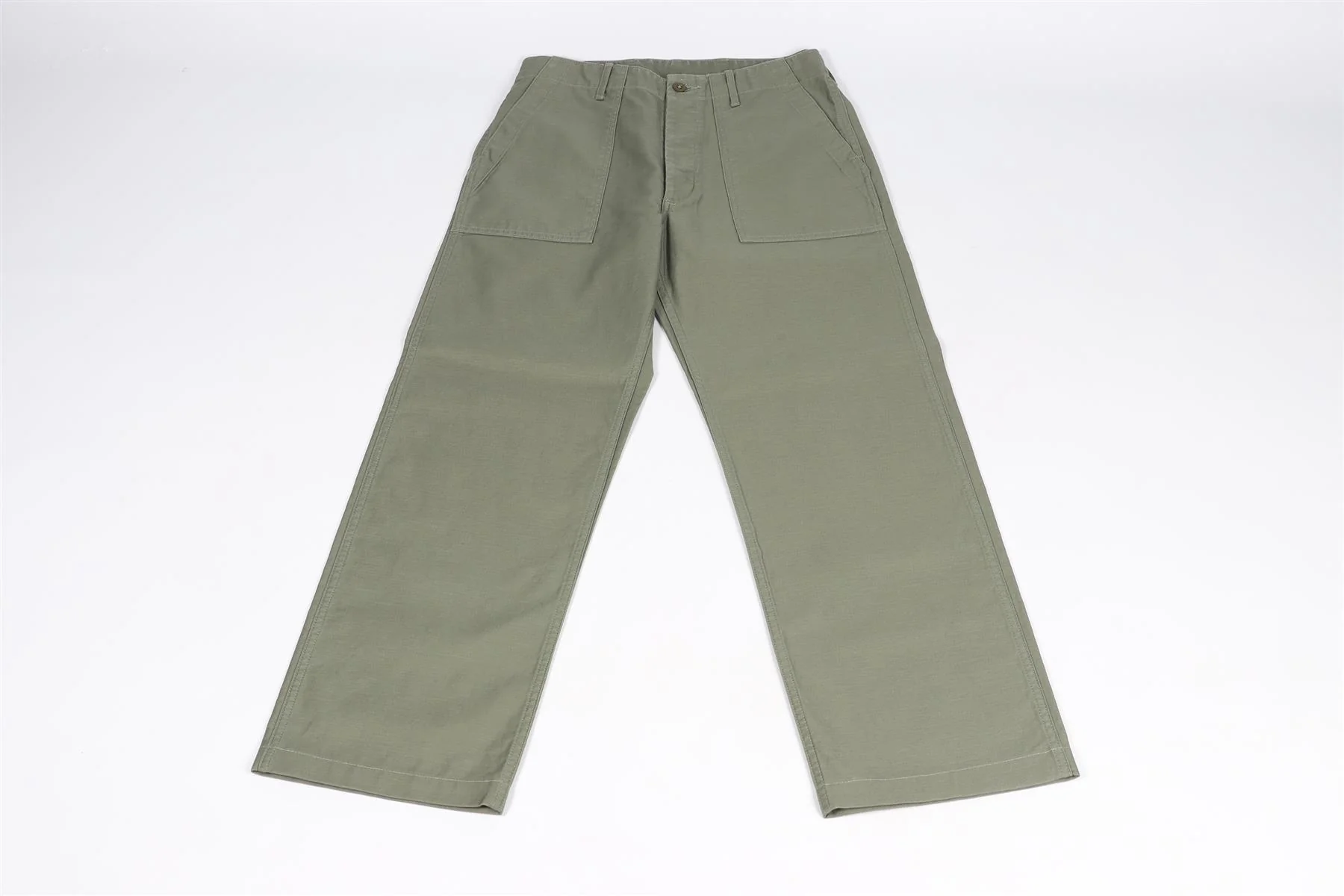 RE/DONE GREEN MEN'S COTTON STRAIGHT LEG PANTS W31 - Image 2