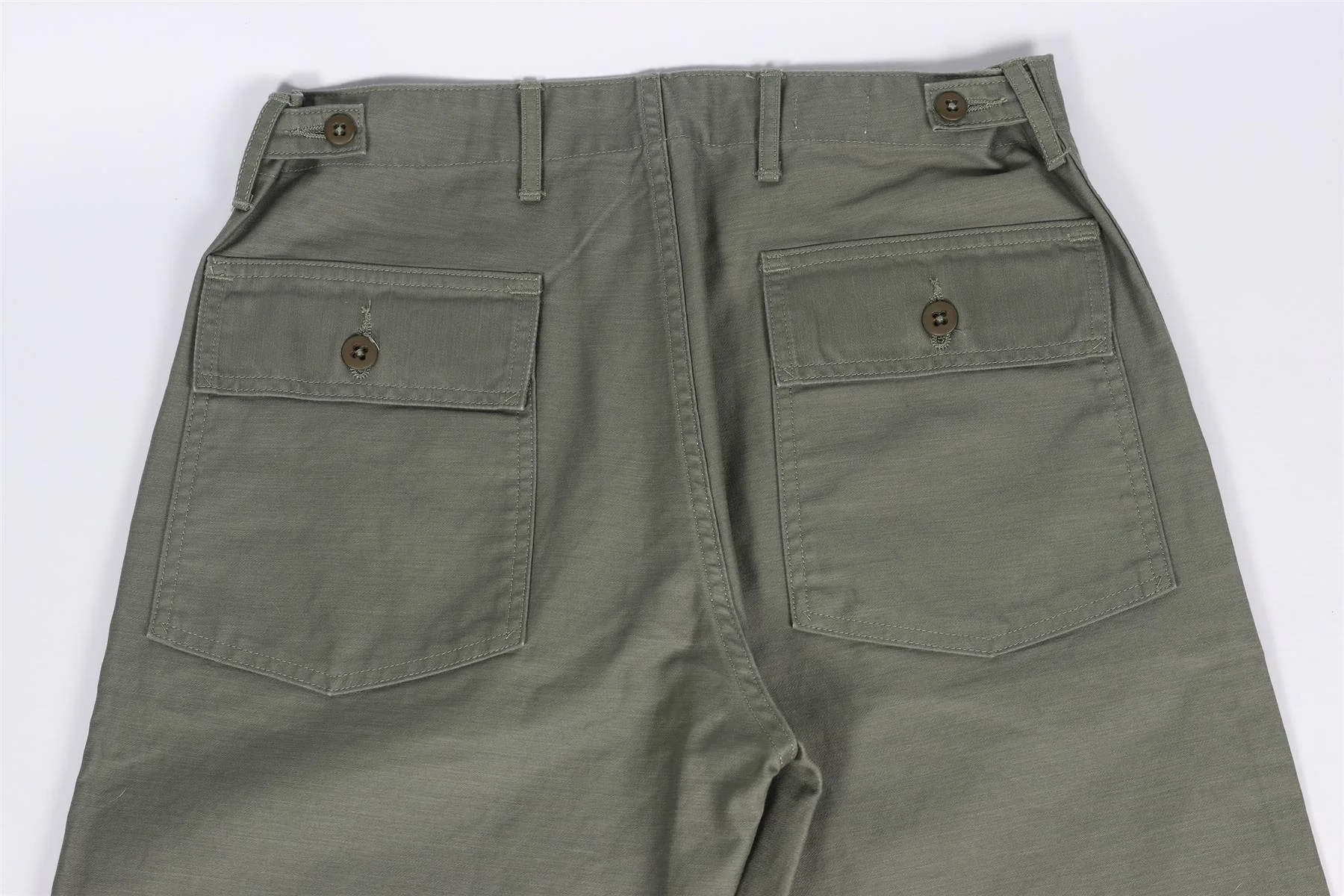 RE/DONE GREEN MEN'S COTTON STRAIGHT LEG PANTS W31 - Image 5