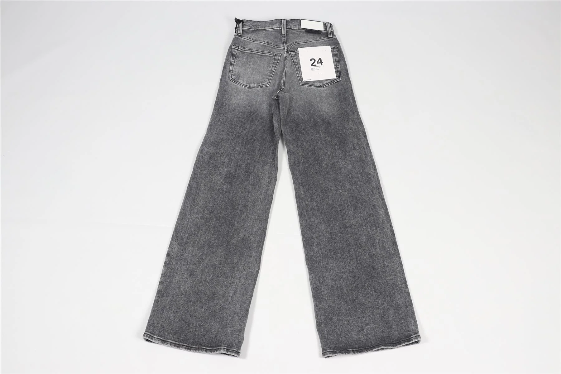 RE/DONE GREY WIDE LEG JEANS W 24 UK 6 - Image 5