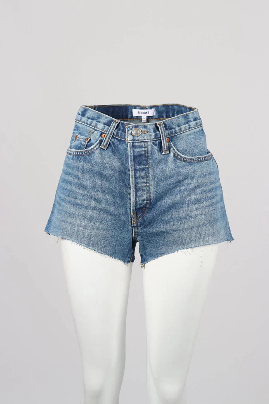 RE/DONE HIGH RISE DENIM SHORTS W25 UK 6-8 - Image 2