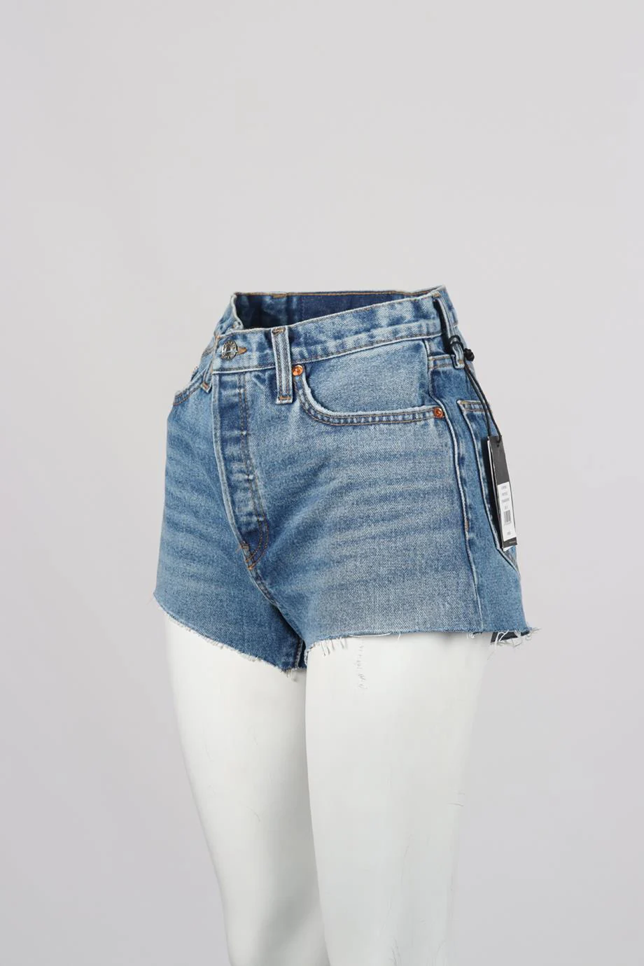 RE/DONE HIGH RISE DENIM SHORTS W25 UK 6-8 - Image 3