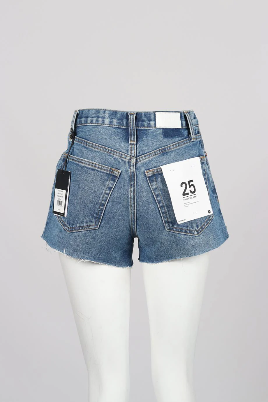 RE/DONE HIGH RISE DENIM SHORTS W25 UK 6-8 - Image 4