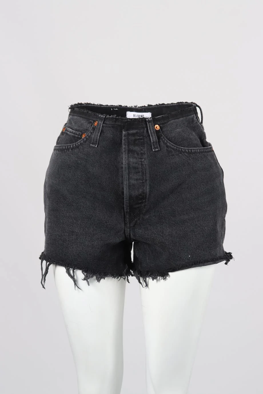 RE/DONE HIGH RISE DENIM SHORTS W25 UK 6-8 - Image 2