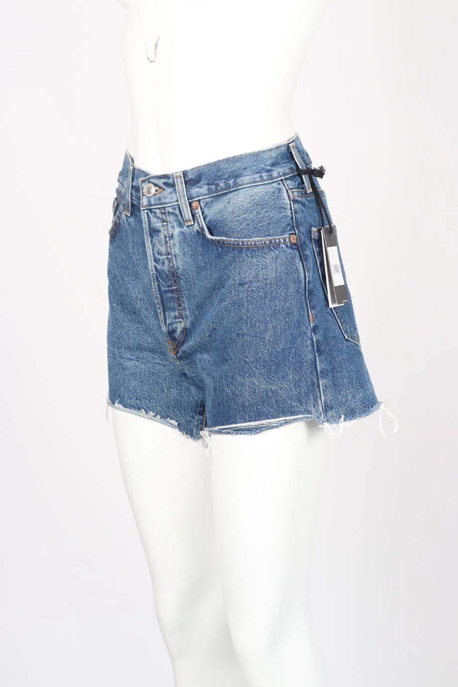 RE/DONE HIGH RISE DENIM SHORTS W25 UK 6-8 - Image 3