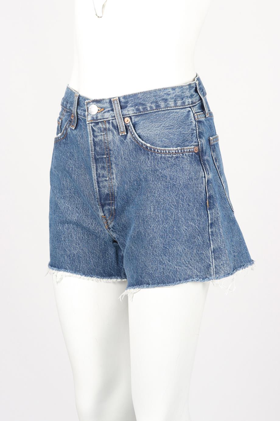 RE/DONE HIGH RISE DENIM SHORTS W25 UK 6-8 - Image 3