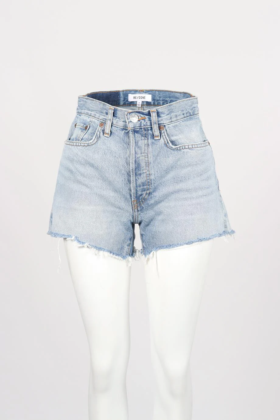 RE/DONE HIGH RISE DENIM SHORTS W25 UK 6-8 - Image 2