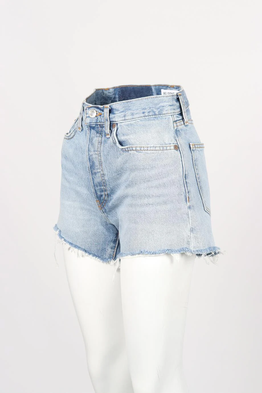 RE/DONE HIGH RISE DENIM SHORTS W25 UK 6-8 - Image 3