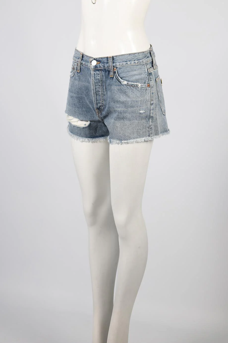 RE/DONE HIGH RISE DENIM SHORTS W26 UK 8 - Image 3