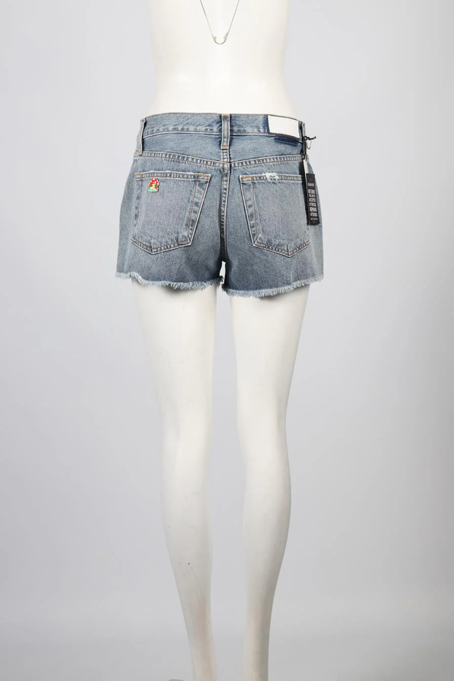 RE/DONE HIGH RISE DENIM SHORTS W26 UK 8 - Image 4