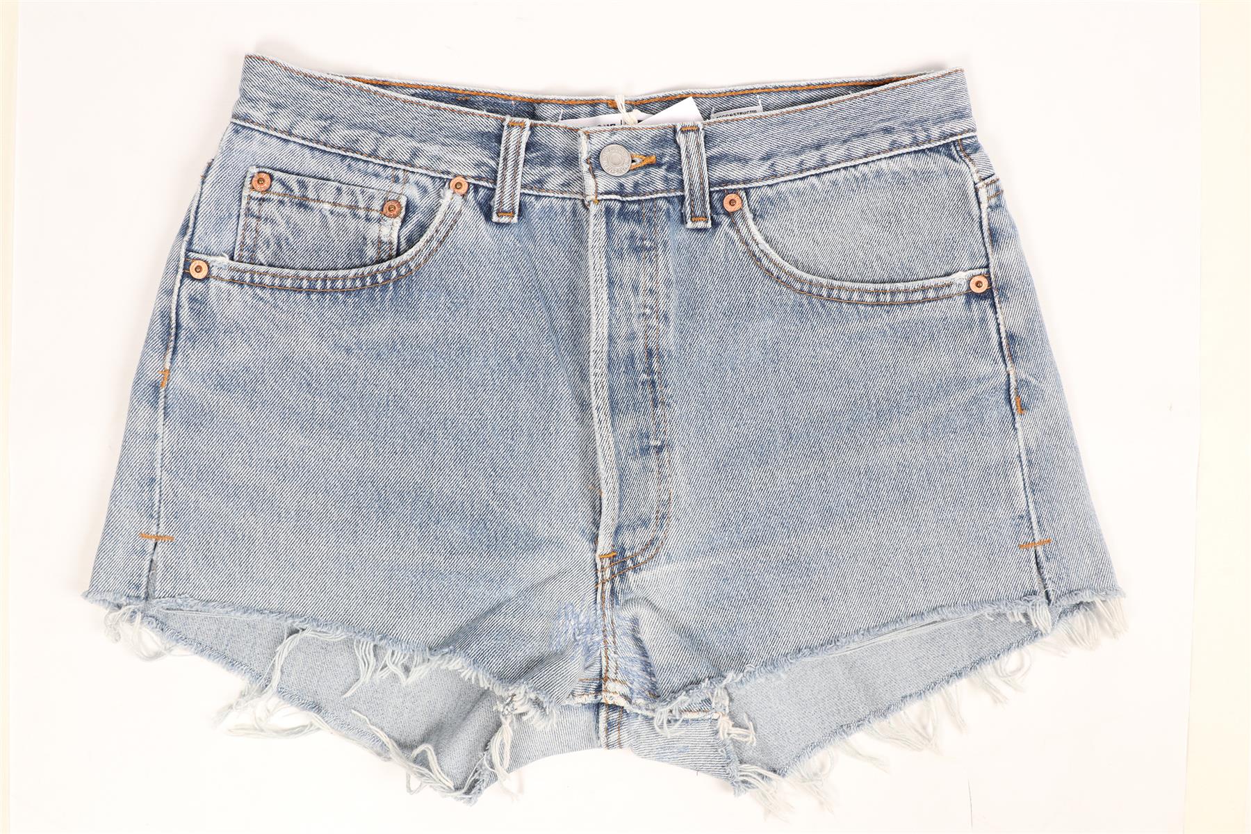 RE/DONE HIGH RISE DENIM SHORTS W27 UK 8-10 - Image 2