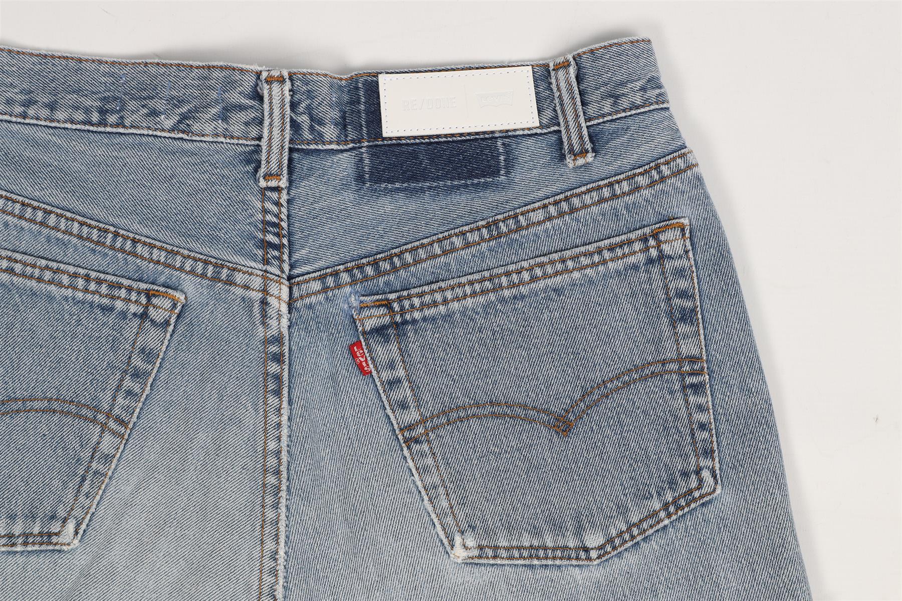 RE/DONE HIGH RISE DENIM SHORTS W27 UK 8-10 - Image 5