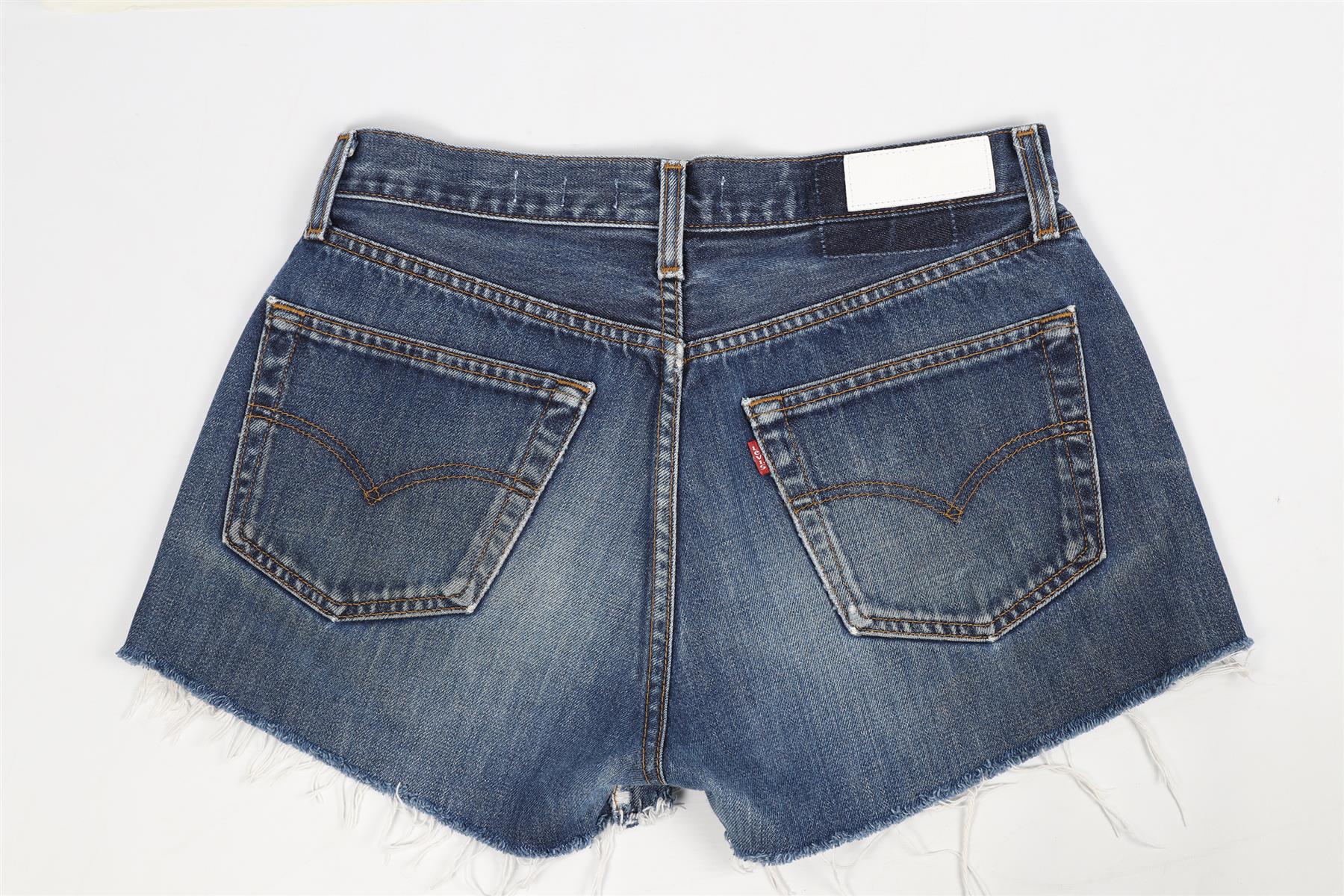 RE/DONE HIGH RISE DENIM SHORTS W27 UK 8-10 - Image 4