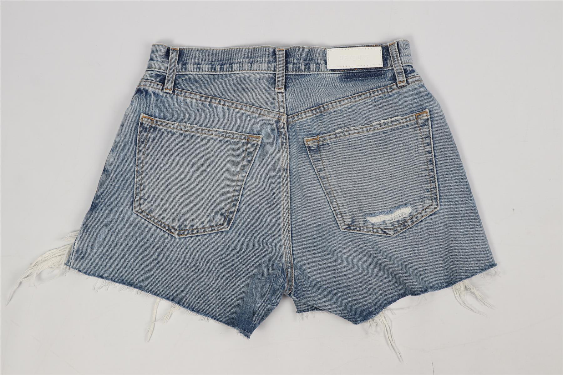 RE/DONE HIGH RISE DENIM SHORTS W27 UK 8-10 - Image 4