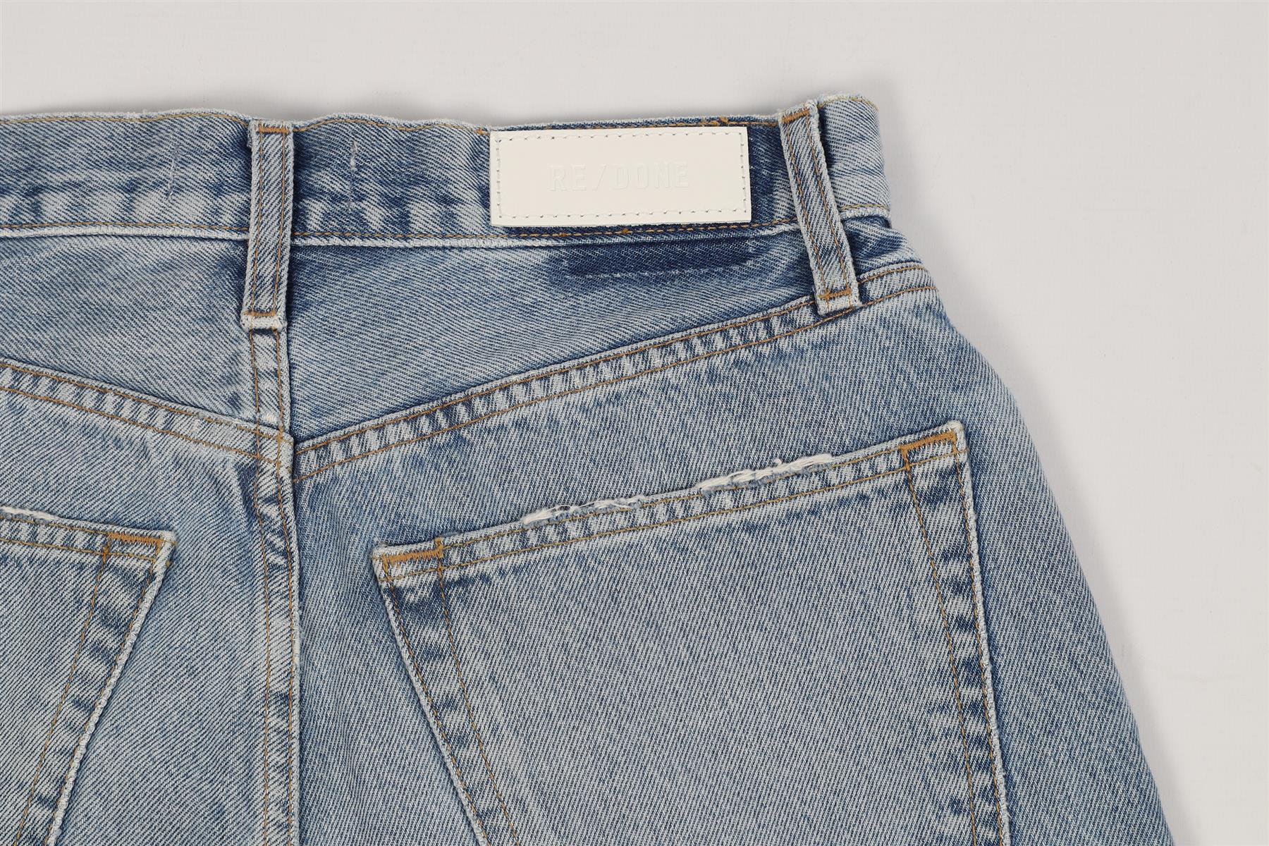 RE/DONE HIGH RISE DENIM SHORTS W27 UK 8-10 - Image 5