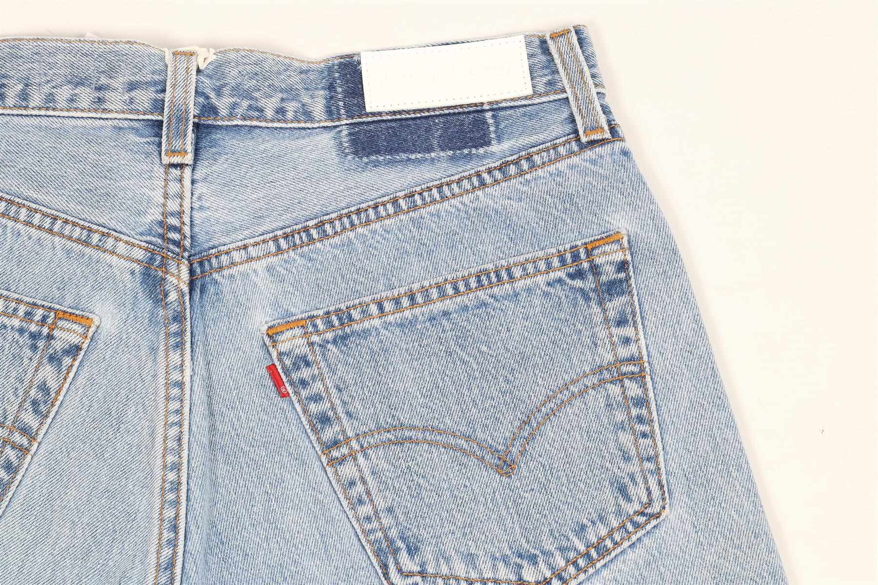 RE/DONE HIGH RISE DENIM SHORTS W27 UK 8-10 - Image 5