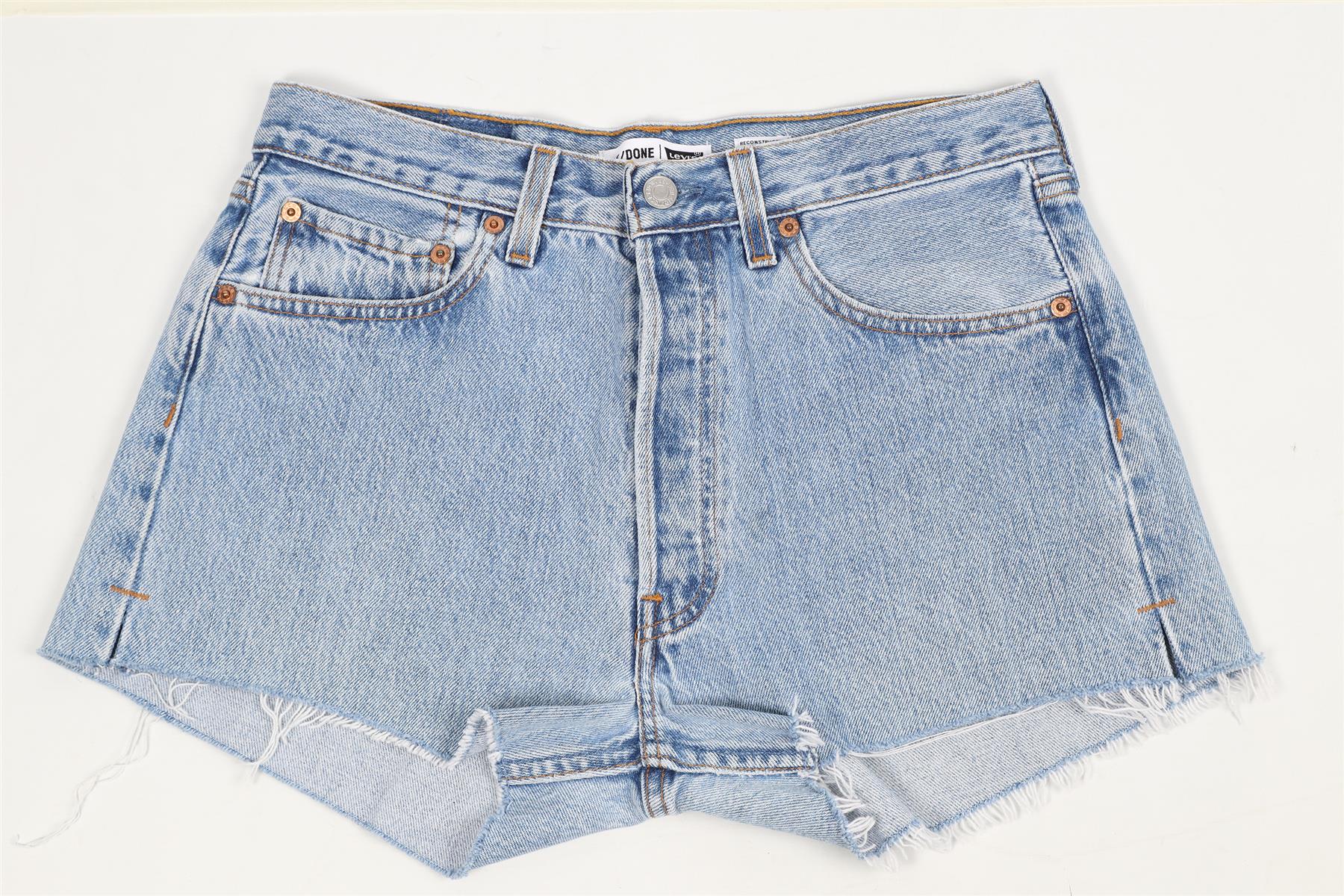 RE/DONE HIGH RISE DENIM SHORTS W27 UK 8-10 - Image 7