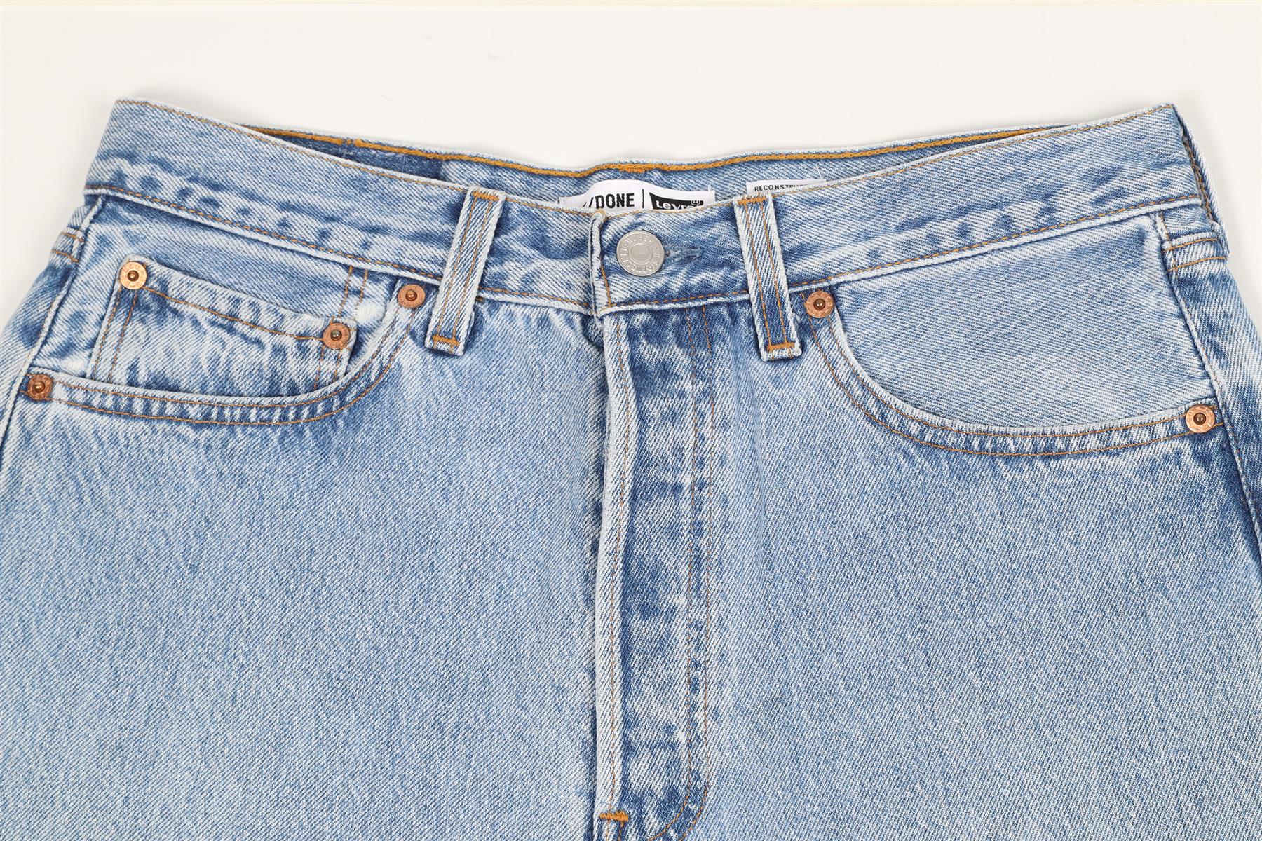 RE/DONE HIGH RISE DENIM SHORTS W27 UK 8-10 - Image 8