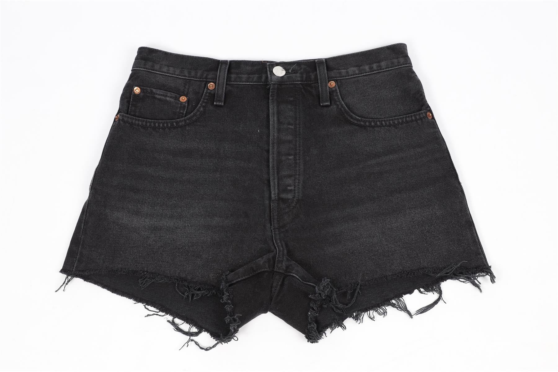 RE/DONE HIGH RISE DENIM SHORTS W27 UK 8-10 - Image 2