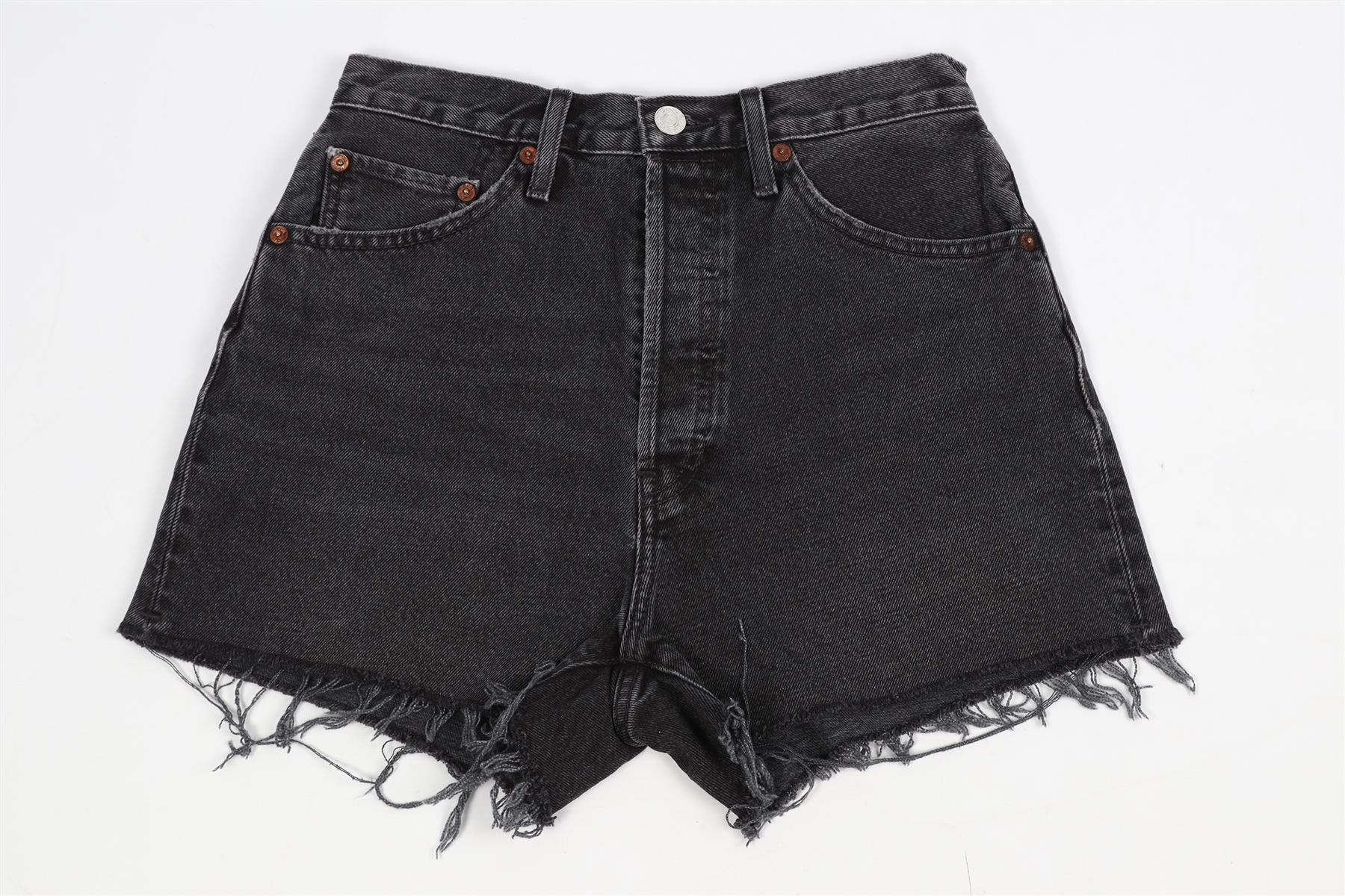 RE/DONE HIGH RISE DENIM SHORTS W27 UK 8-10 - Image 2
