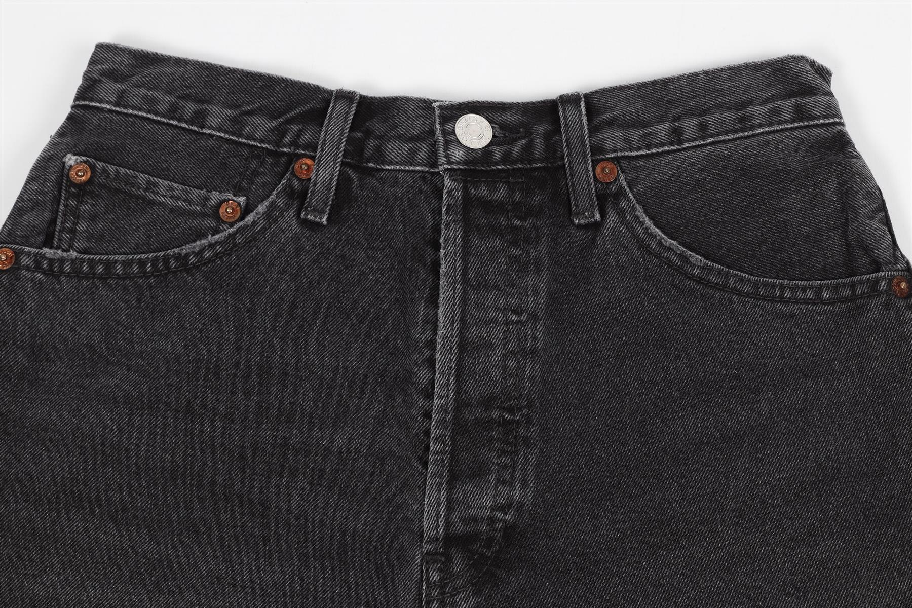 RE/DONE HIGH RISE DENIM SHORTS W27 UK 8-10 - Image 3