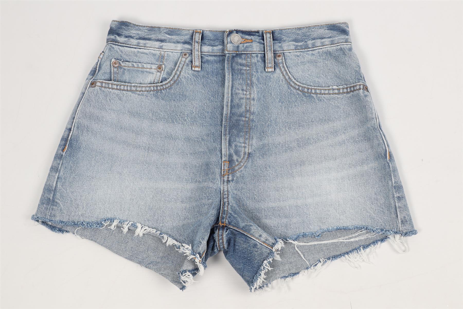 RE/DONE HIGH RISE DENIM SHORTS W27 UK 8-10 - Image 2