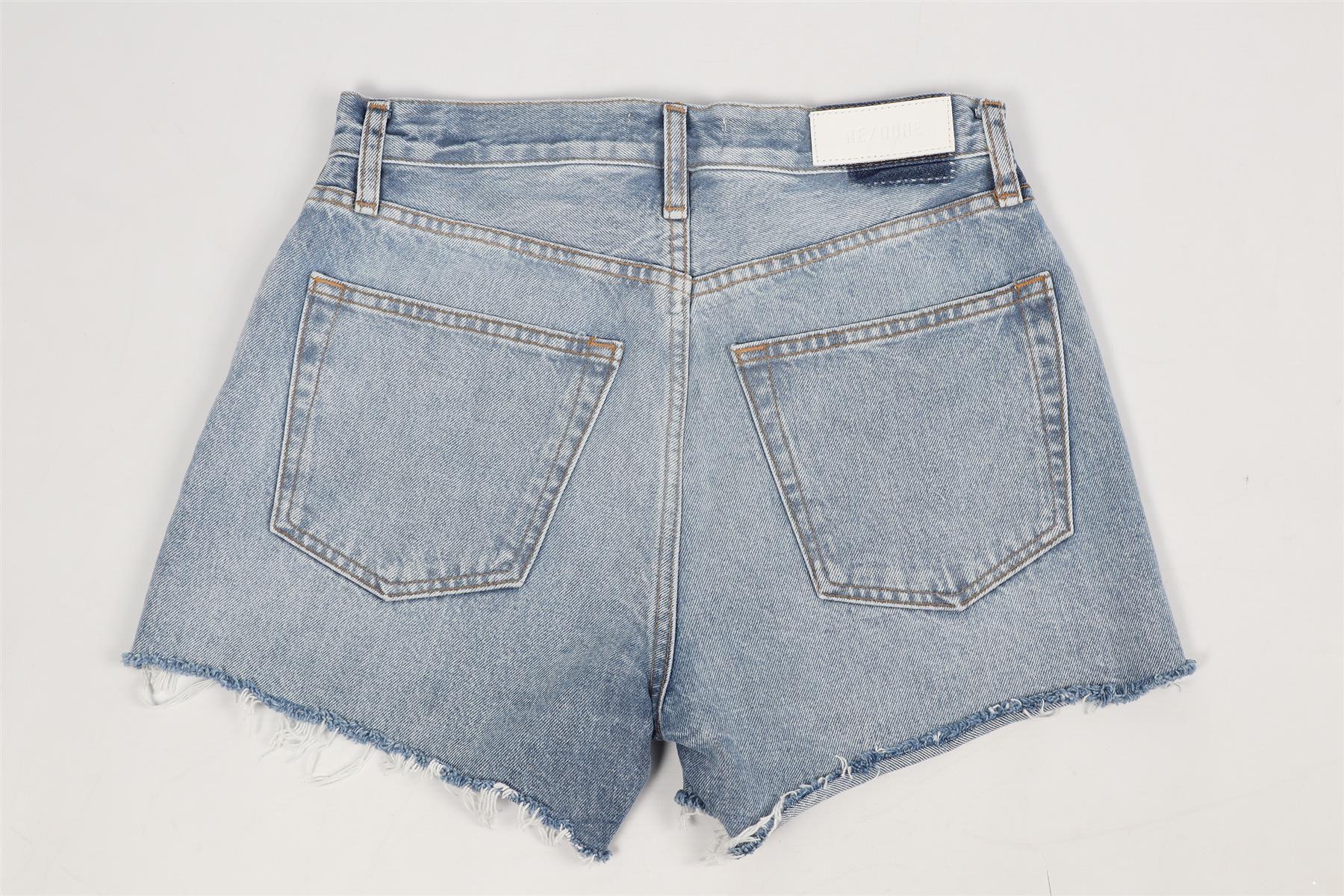 RE/DONE HIGH RISE DENIM SHORTS W27 UK 8-10 - Image 4