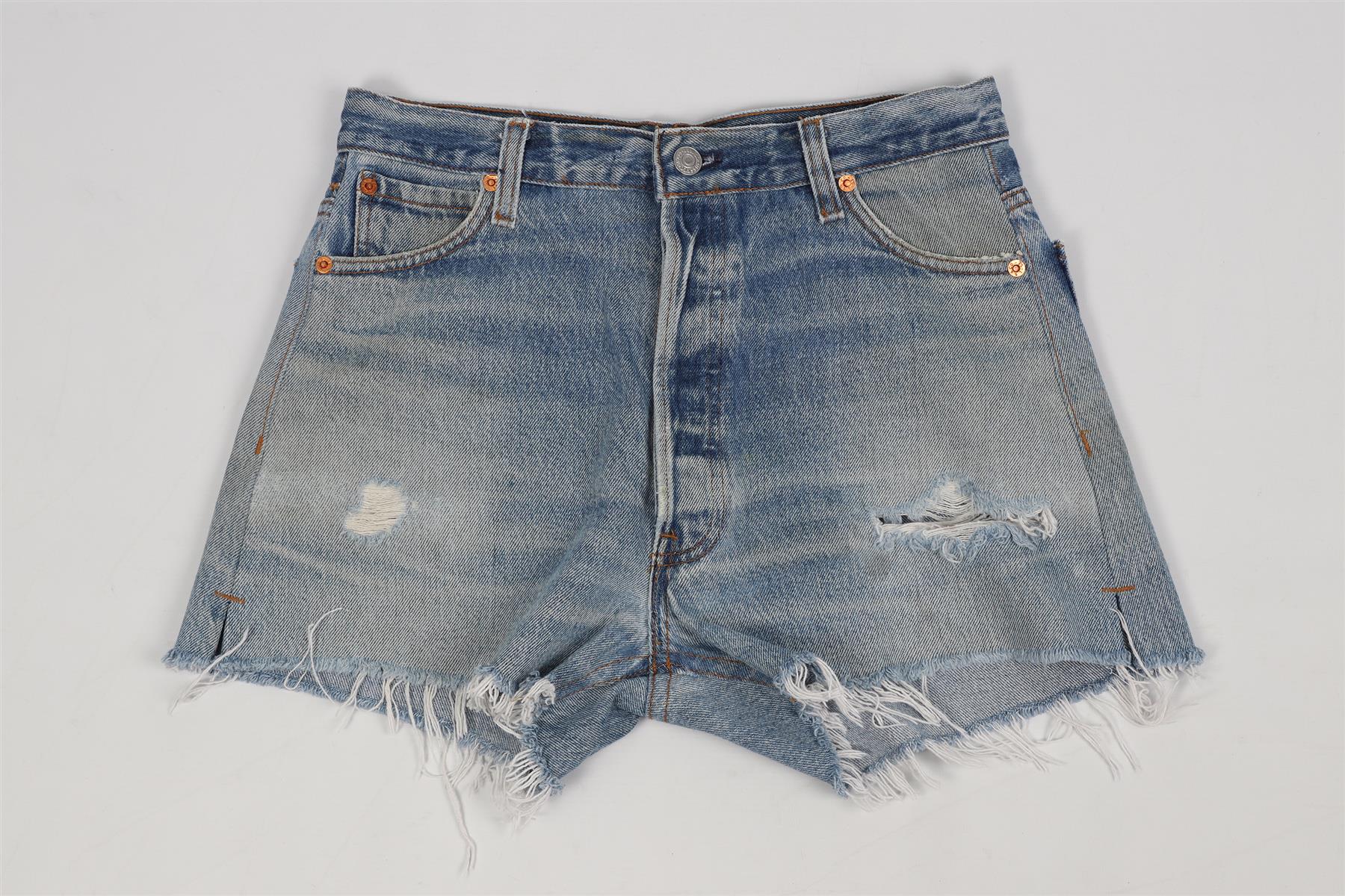 RE/DONE HIGH RISE DENIM SHORTS W27 UK 8-10 - Image 2