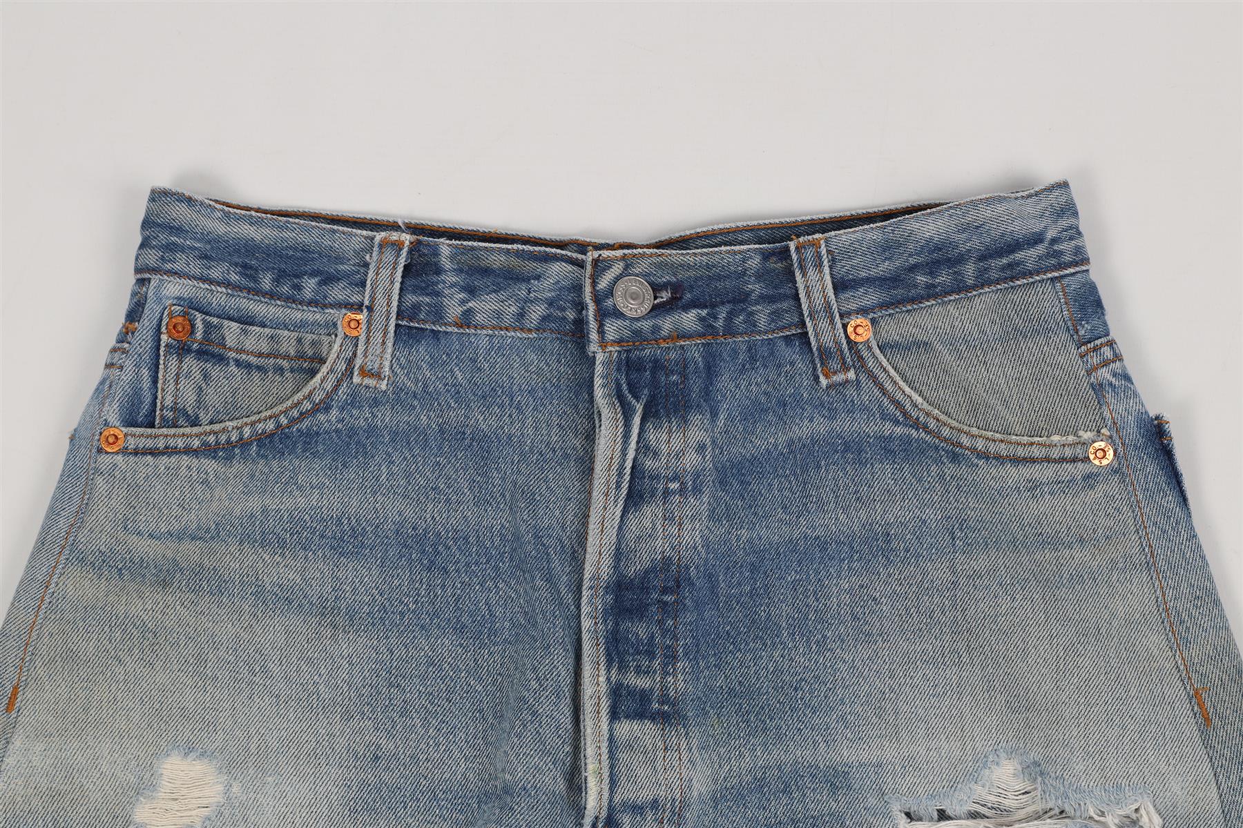 RE/DONE HIGH RISE DENIM SHORTS W27 UK 8-10 - Image 3