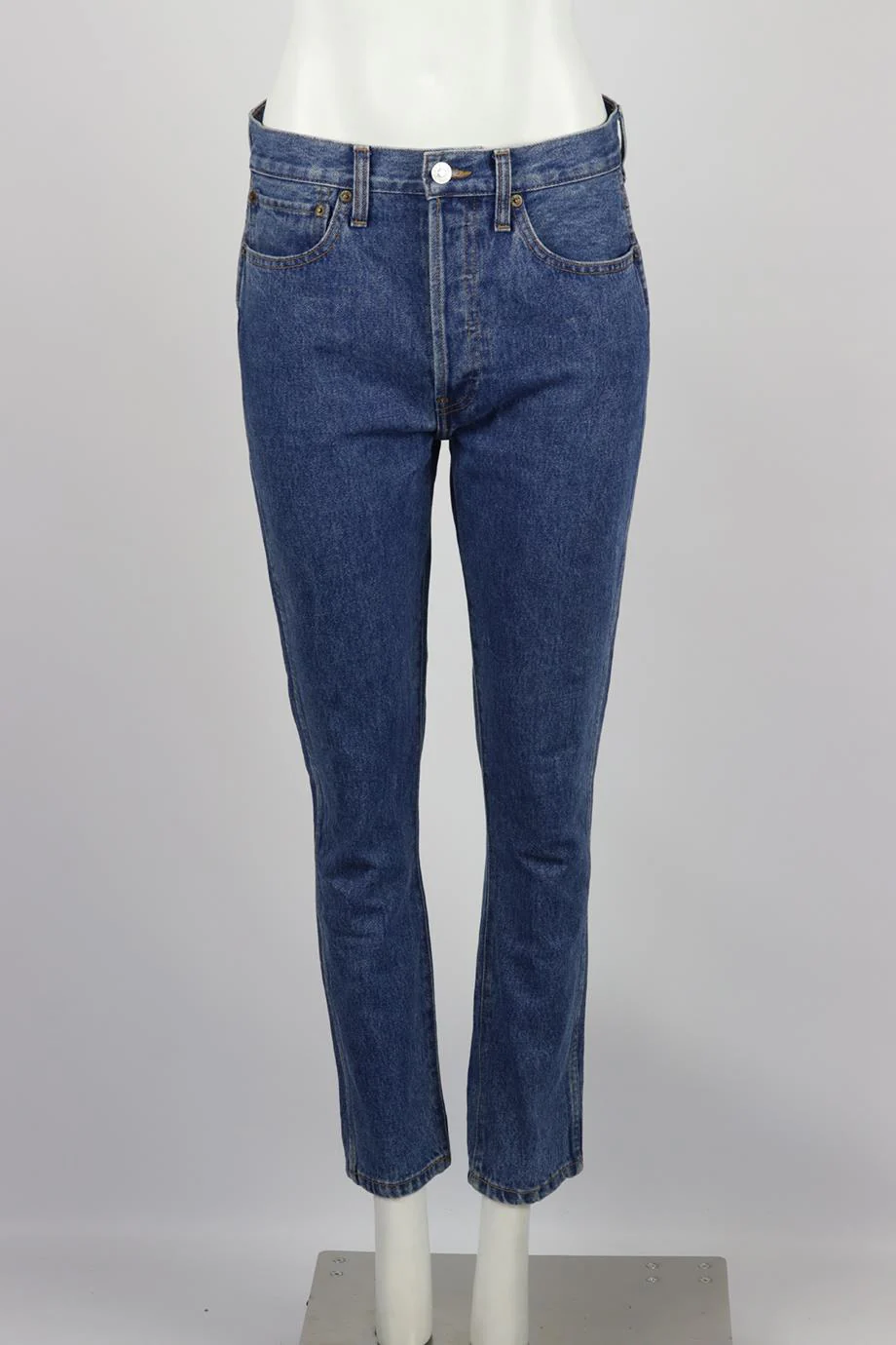 RE/DONE HIGH RISE STRAIGHT LEG DENIM JEANS W29 UK 10/12 - Image 2