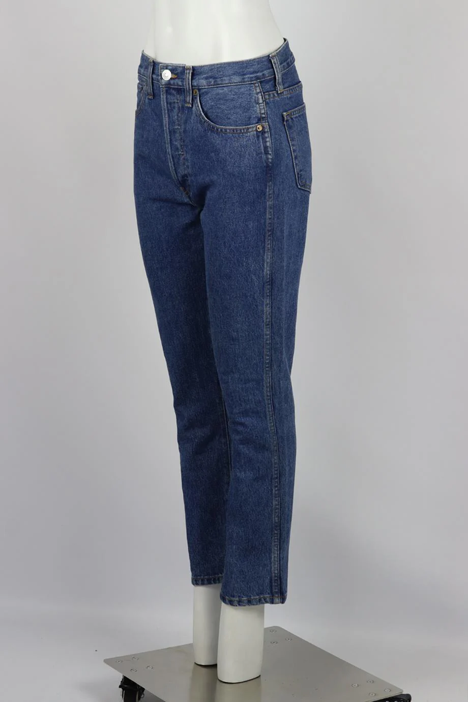 RE/DONE HIGH RISE STRAIGHT LEG DENIM JEANS W29 UK 10/12 - Image 3