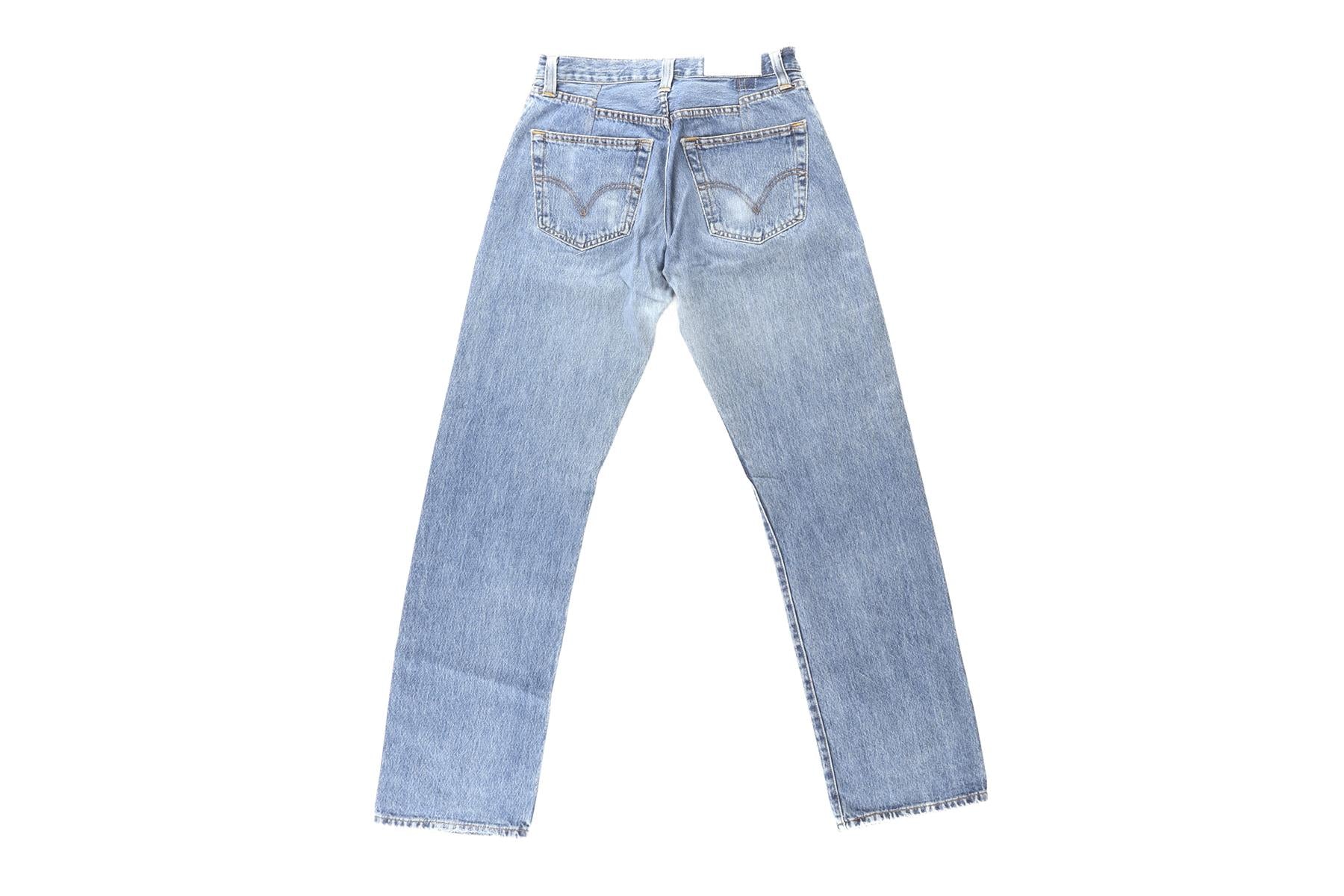 RE/DONE + LEVI'S BLUE HIGH RISE STRAIGHT LEG JEANS W25 UK 6/8 - Image 4