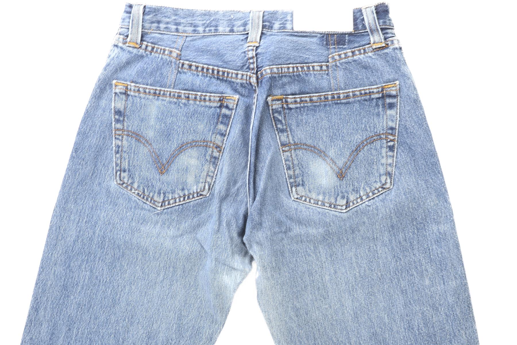 RE/DONE + LEVI'S BLUE HIGH RISE STRAIGHT LEG JEANS W25 UK 6/8 - Image 5