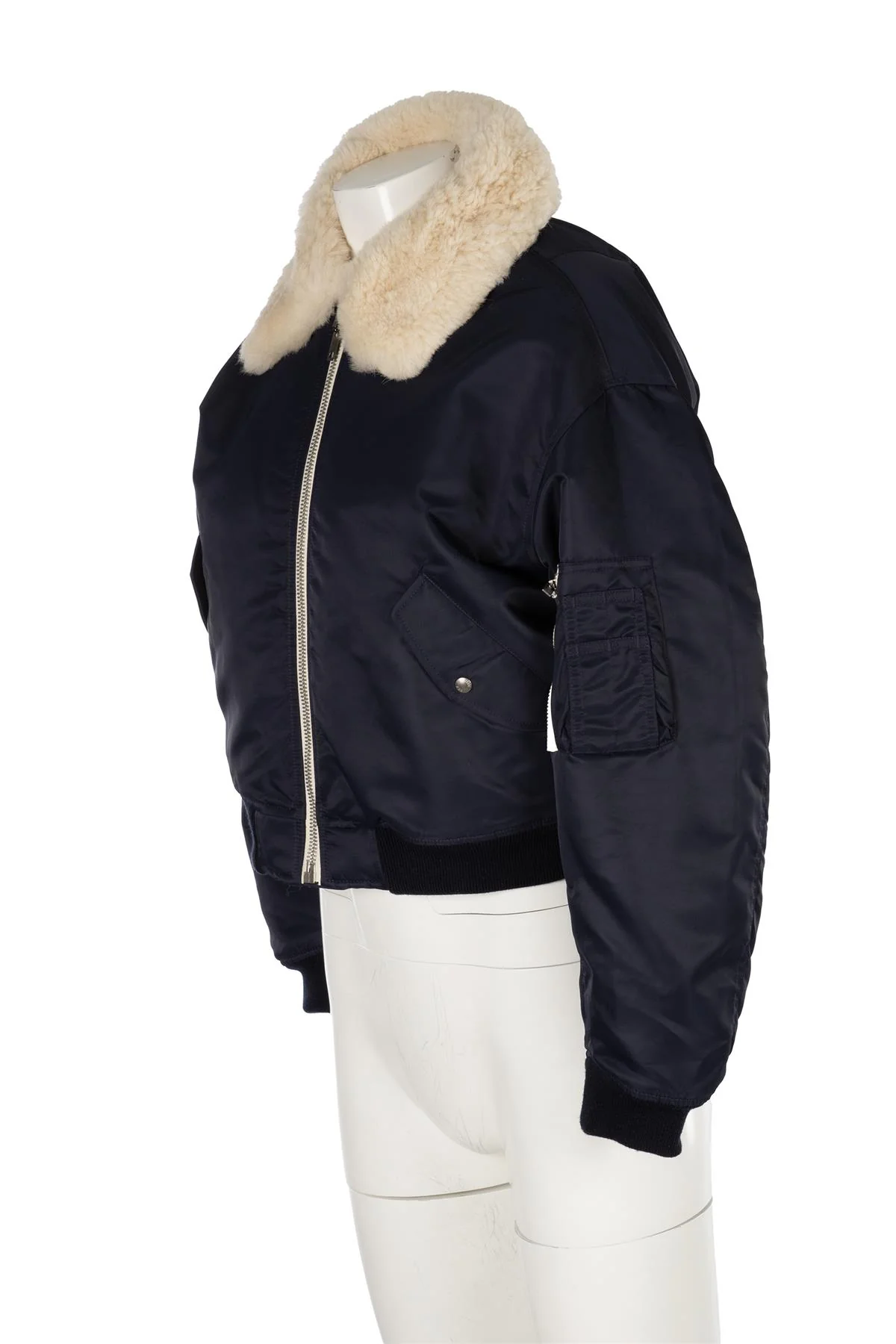 RE/DONE NAVY SHELL BOMBER JACKET XSMALL - Image 3