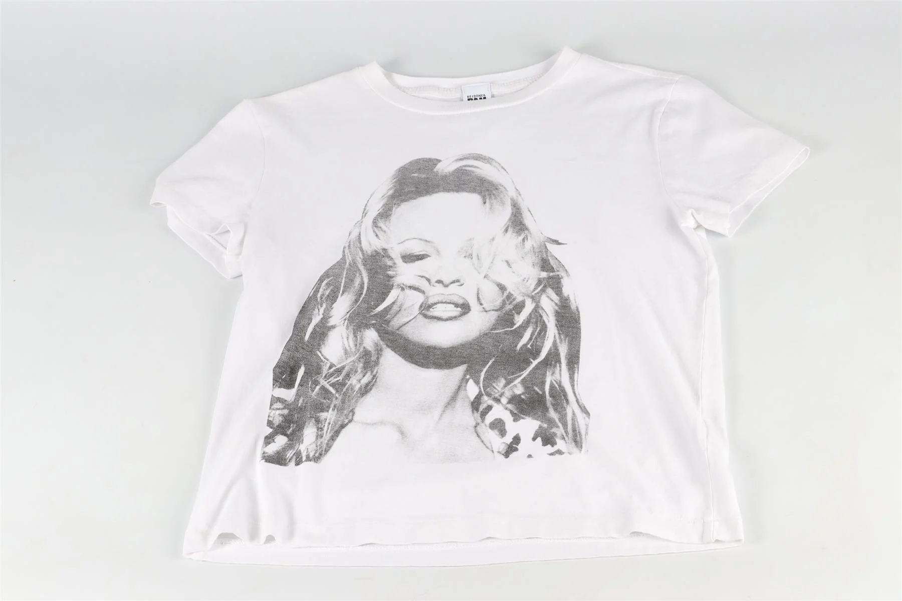 RE/DONE + PAMELA ANDERSON WHITE COTTON T-SHIRT XSMALL - Image 2