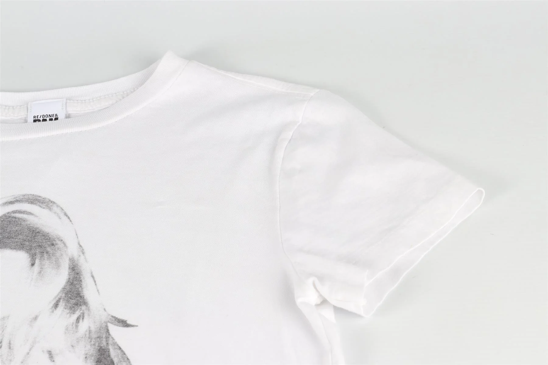RE/DONE + PAMELA ANDERSON WHITE COTTON T-SHIRT XSMALL - Image 4