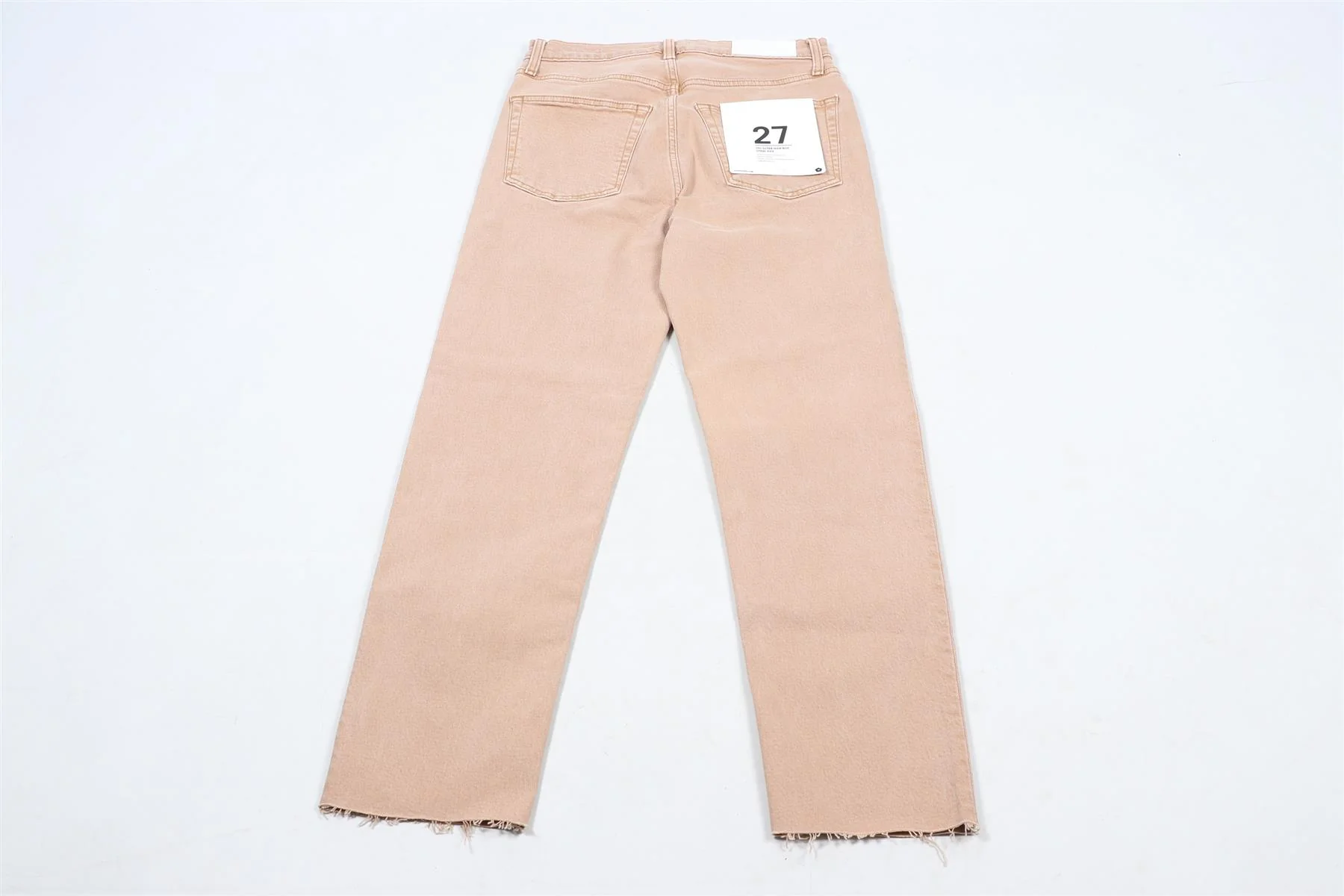 RE/DONE TAN HIGH RISE STRAIGHT LEG JEANS W27 UK 8-10 - Image 5