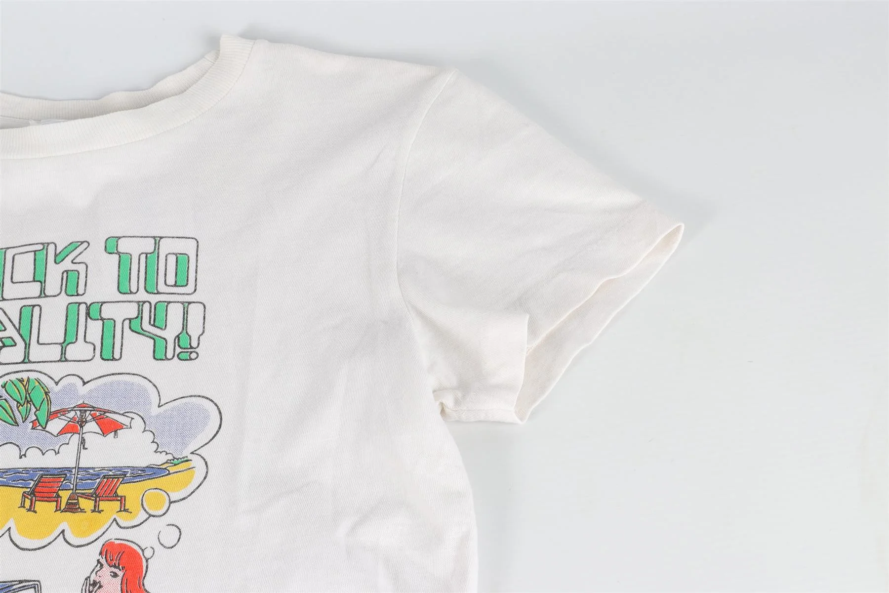 RE/DONE WHITE COTTON T-SHIRT XSMALL - Image 4