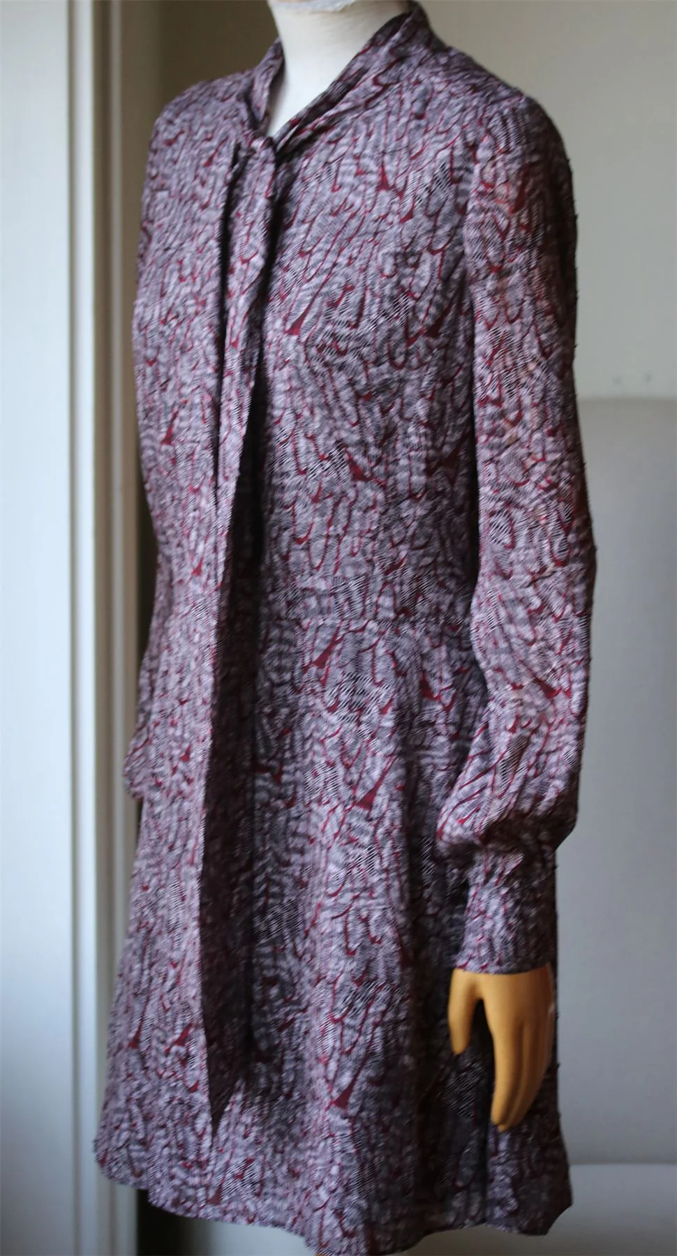 REBECCA MINKOFF FEATHER PRINT SILK MINI DRESS US 8 UK 12 - Image 3