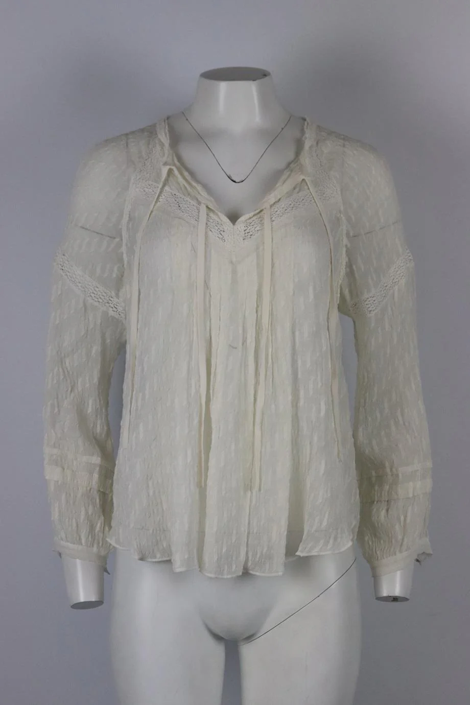 REBECCA TAYLOR SILK CHIFFON BLOUSE US 6 UK 10 - Image 2