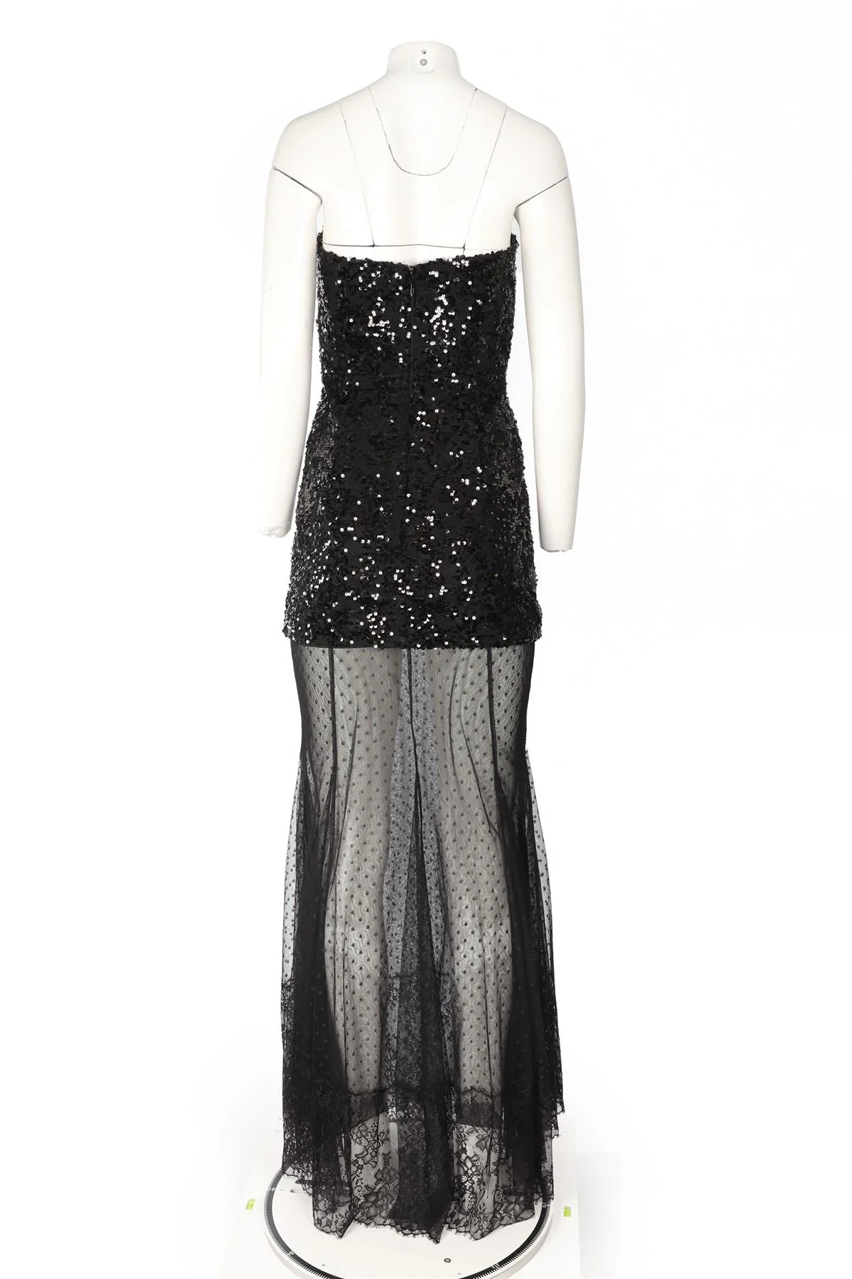 REBECCA VALLANCE BLACK SEQUIN MAXI DRESS UK 6 - Image 4