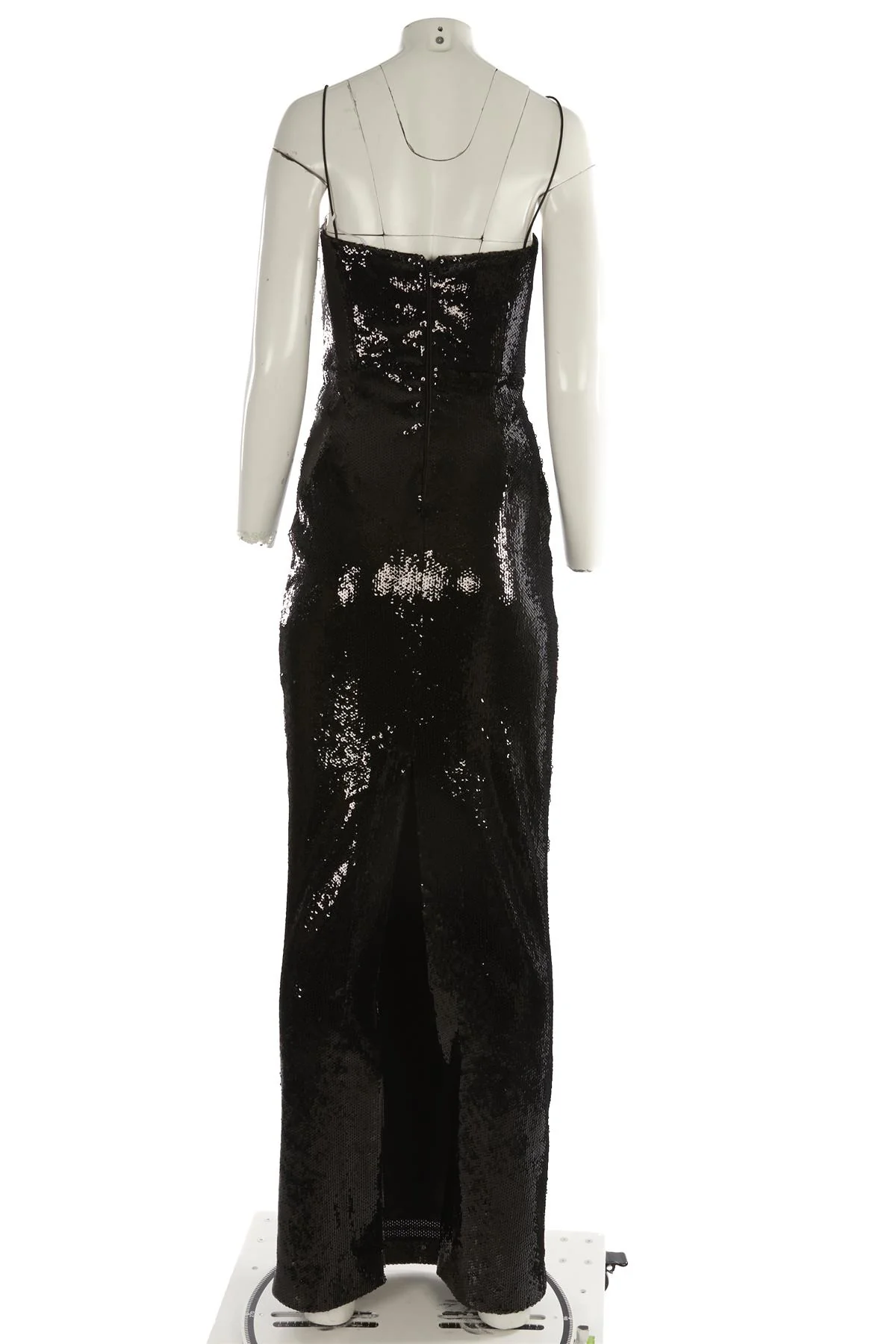 REBECCA VALLANCE BLACK SEQUIN MAXI DRESS UK 8 - Image 4