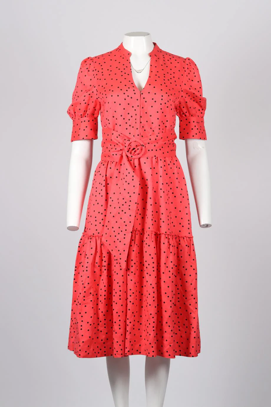 REBECCA VALLANCE LINEN BLEND MIDI DRESS UK 10 - Image 2