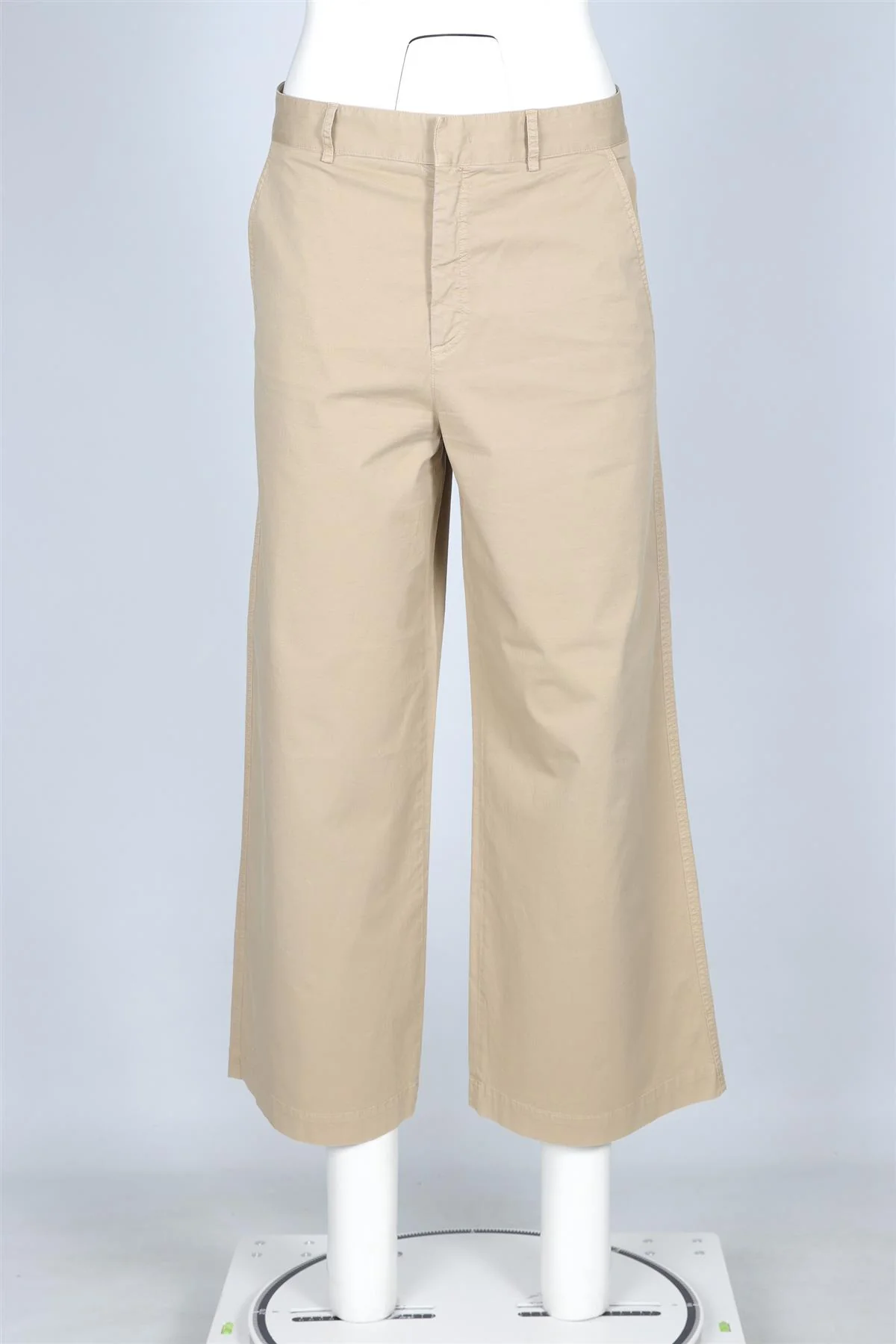 RED VALENTINO BEIGE COTTON WIDE LEG TROUSERS FR 42 UK 14 - Image 2
