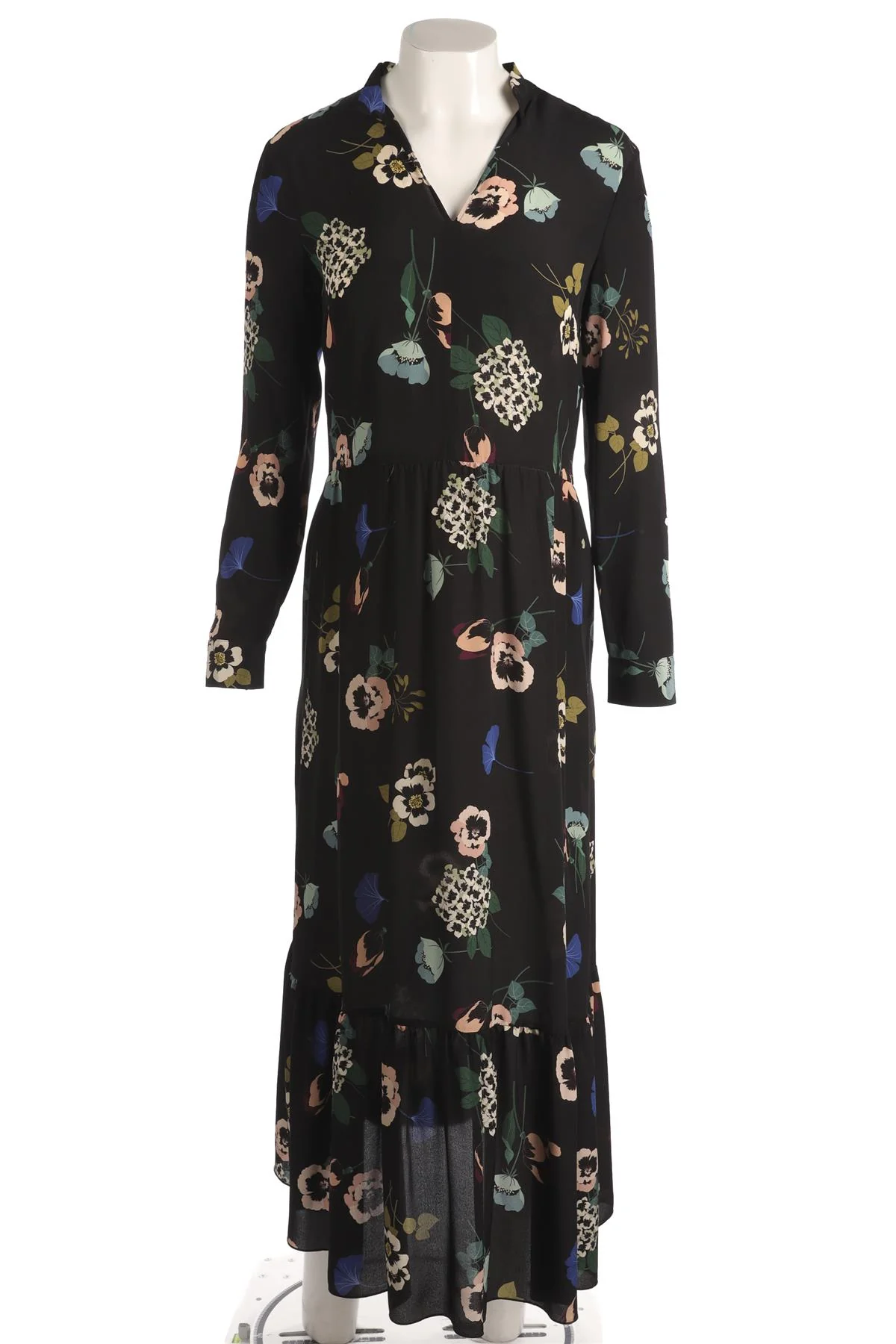 RED VALENTINO BLACK SILK MAXI DRESS IT 38 UK 6 - Image 2
