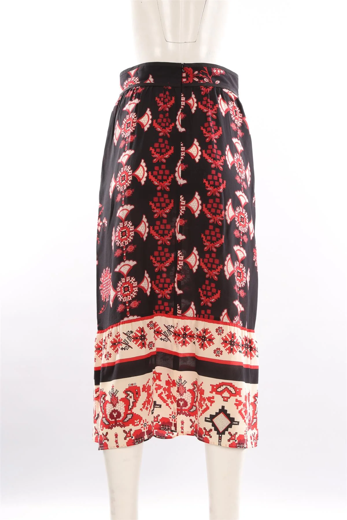 RED VALENTINO BLACK SILK MAXI SKIRT IT 40 UK 8 - Image 4