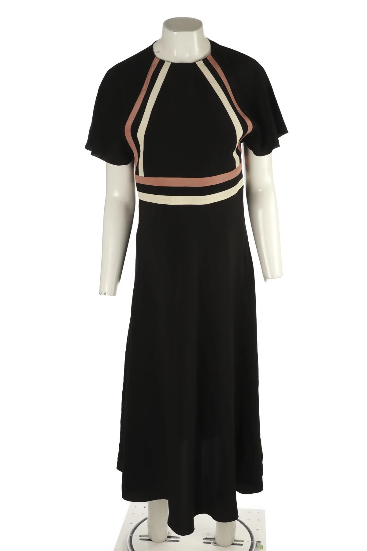 RED VALENTINO BLACK SILK MIDI DRESS IT 42 UK 10 - Image 2