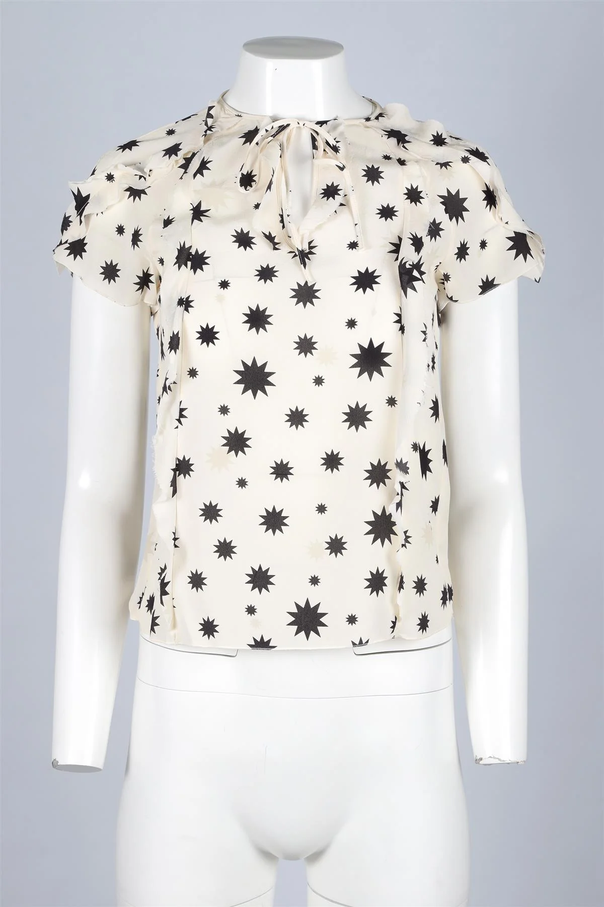 RED VALENTINO CREAM SILK TOP XSMALL - Image 6